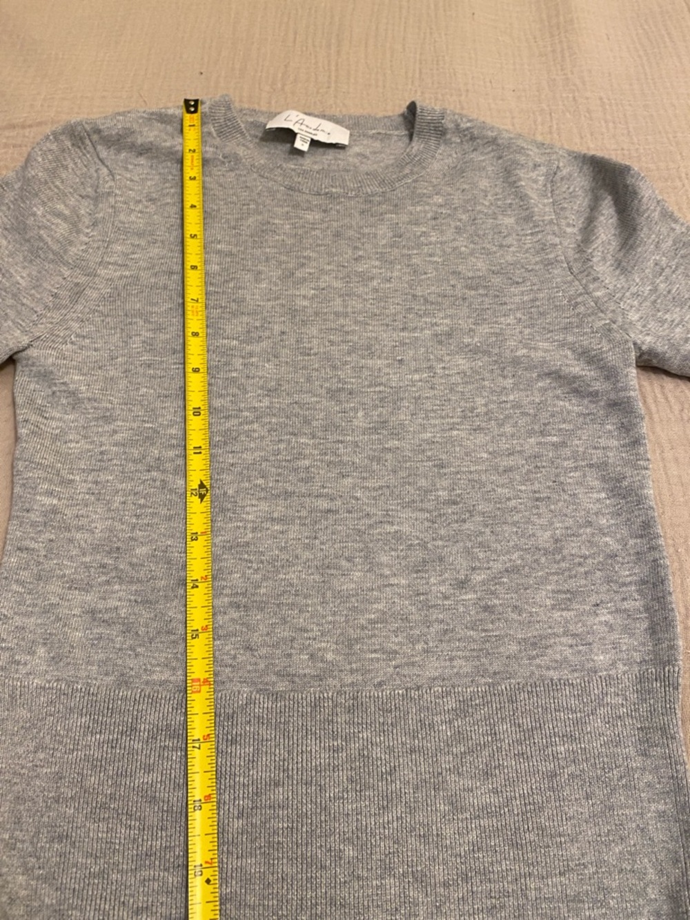 L'Academie SIANI Sleek Long-Sleeve Maxi Dress in Light Gray. Size S - Picture 5 of 8